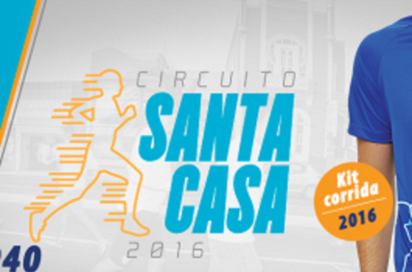 Circuito Santa Casa: Escolha do tamanho de camisa somente até 30/09