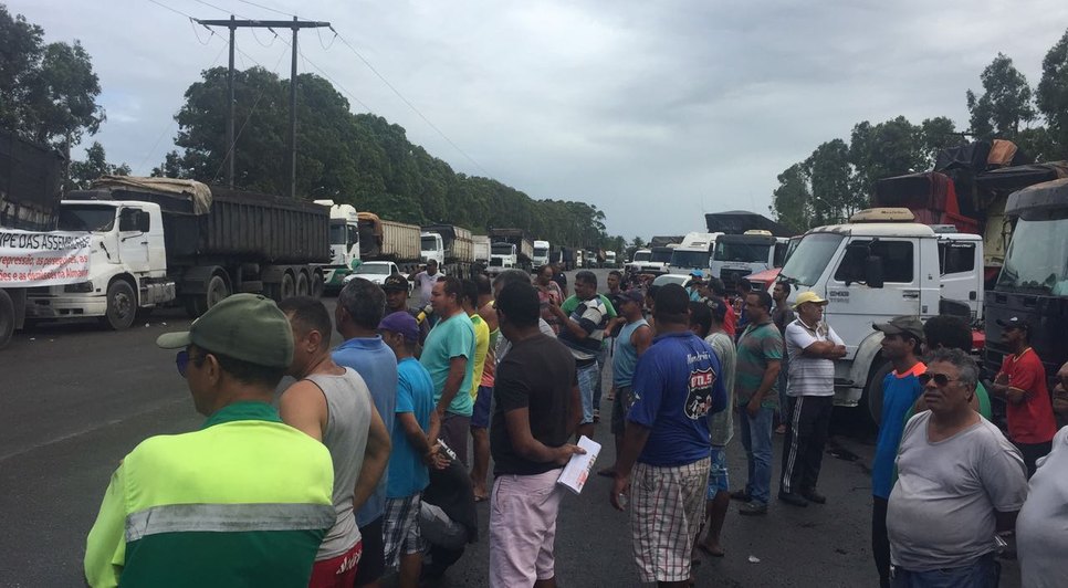 manifestação caminhoneiros