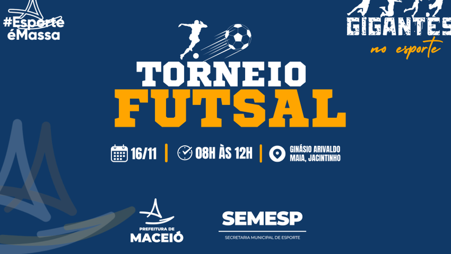 Secretaria de Esporte realiza torneio de futsal no Jacintinho, neste sábado (16)