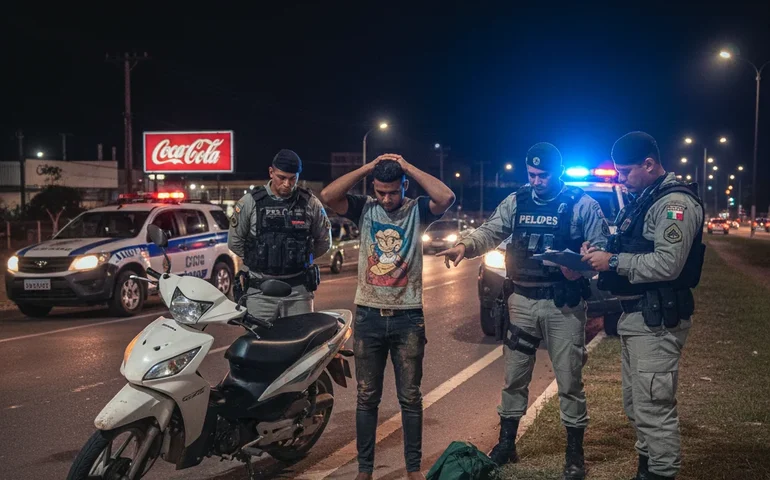 Fuga frustrada: dupla é presa pelo Pelopes após tentar descartar iPhones bloqueados na rodovia AL-115, em Arapiraca