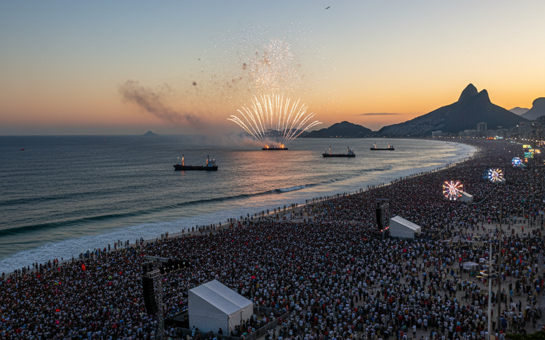 Cerca de 2,5 milhões de pessoas são esperadas para o réveillon de Copacabana