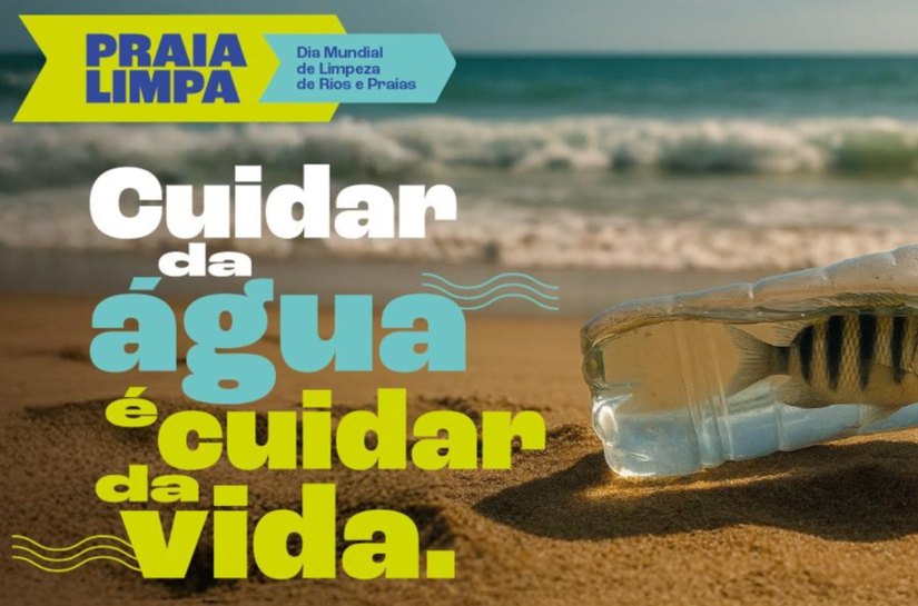 BRK realiza mutirão de coleta de resíduos na praia da Pajuçara, em Maceió