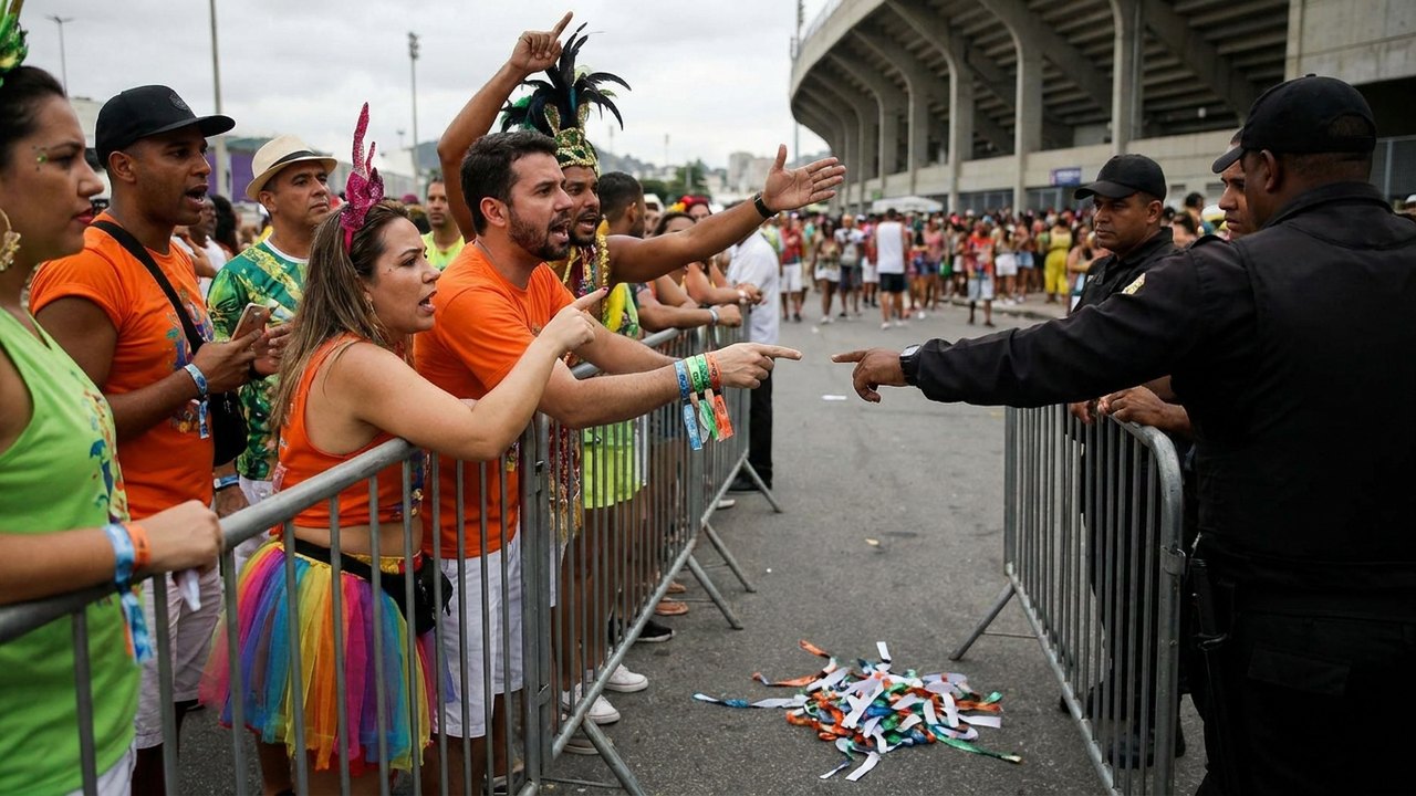 Regra para retirada conjunta de pulseiras de frisas provoca reação de foliões; Liesa diz que procedimentos ainda serão definidos
