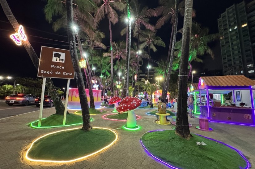 Vila das Crianças encanta o público com atrações instagramáveis, luzes e brinquedos acessíveis