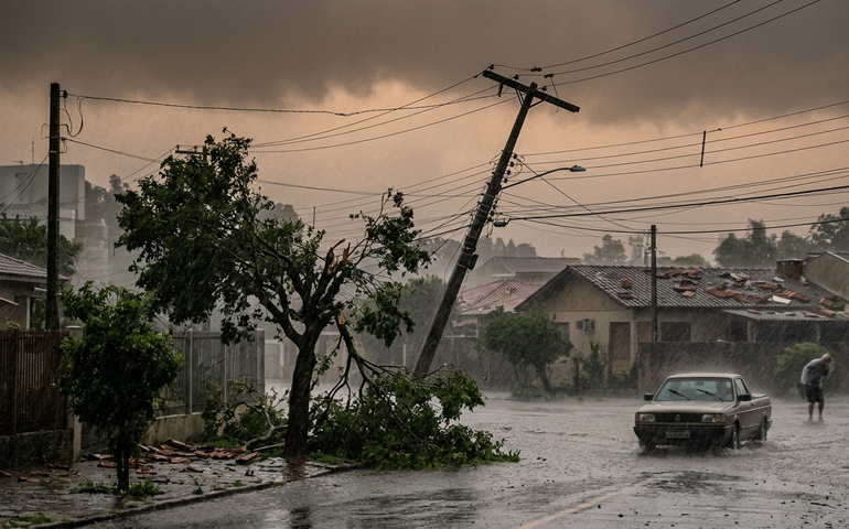 Inmet emite alerta laranja para ventos e tempestades do RS a SP