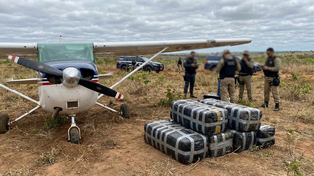 Piloto de avião carregado com cocaína que fez pouso forçado e fugiu é preso em GO