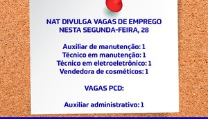 NAT divulga novas vagas de emprego