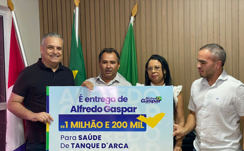 Alfredo Gaspar entrega emenda de R$ 1.235.000,00 para a saúde em Tanque D’Arca