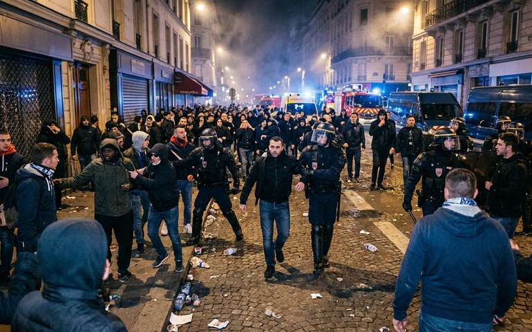 Confrontos e tumulto após classificação do PSG deixam 127 detidos e ao menos 34 feridos em Paris