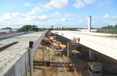 Obras do Viaduto da PRF evoluem com três frentes de serviços simultâneas