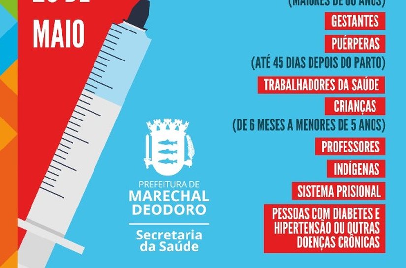 Secretaria de Saúde inicia campanha de Vacinação contra a Gripe em Marechal