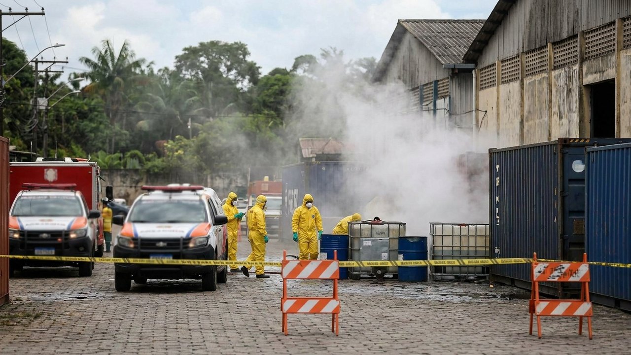 Vazamento de produto químico em Manaus leva 16 para hospital