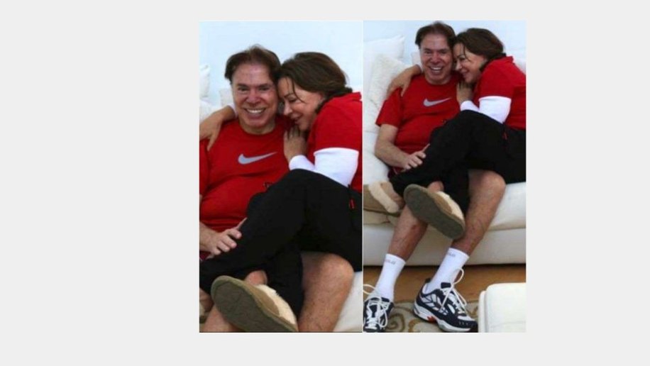 Isolado por causa da pandemia, Silvio Santos aparece em raro clique ao lado da esposa.