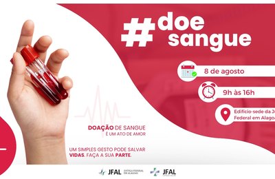 Justiça Federal promove campanha de doação de sangue na próxima terça, 8