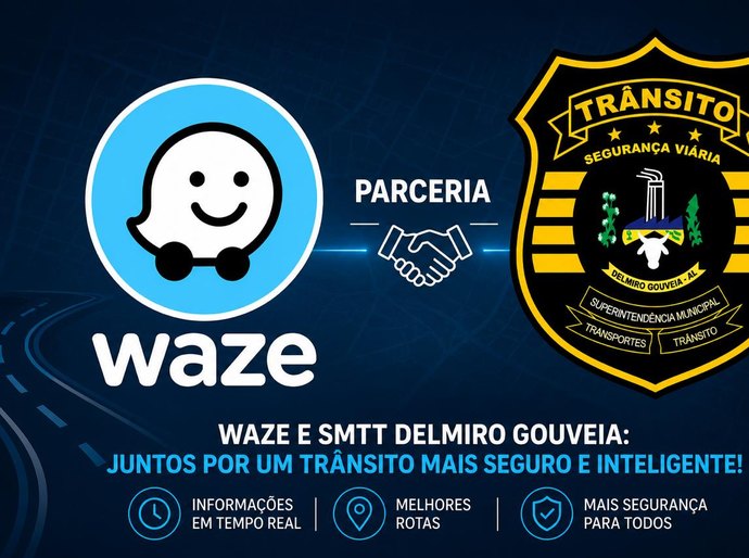 SMTT de Delmiro firma parceria com o aplicativo de GPS Waze durante o Pedra Fest