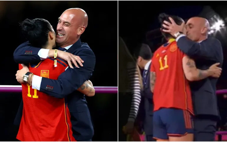 Ex-dirigente da Federação Espanhola de futebol vai a julgamento por beijo forçado em atleta