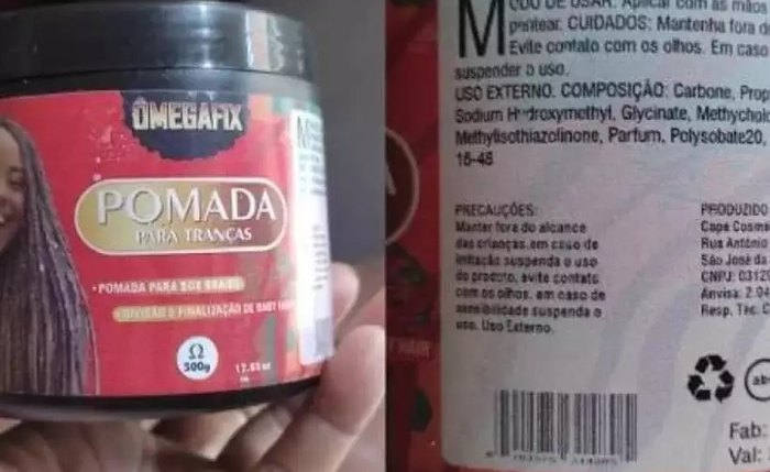 Pomada utilizada em salões de beleza deve ser recolhida do mercado Pomada utilizada em salões de beleza deve ser recolhida do mercado