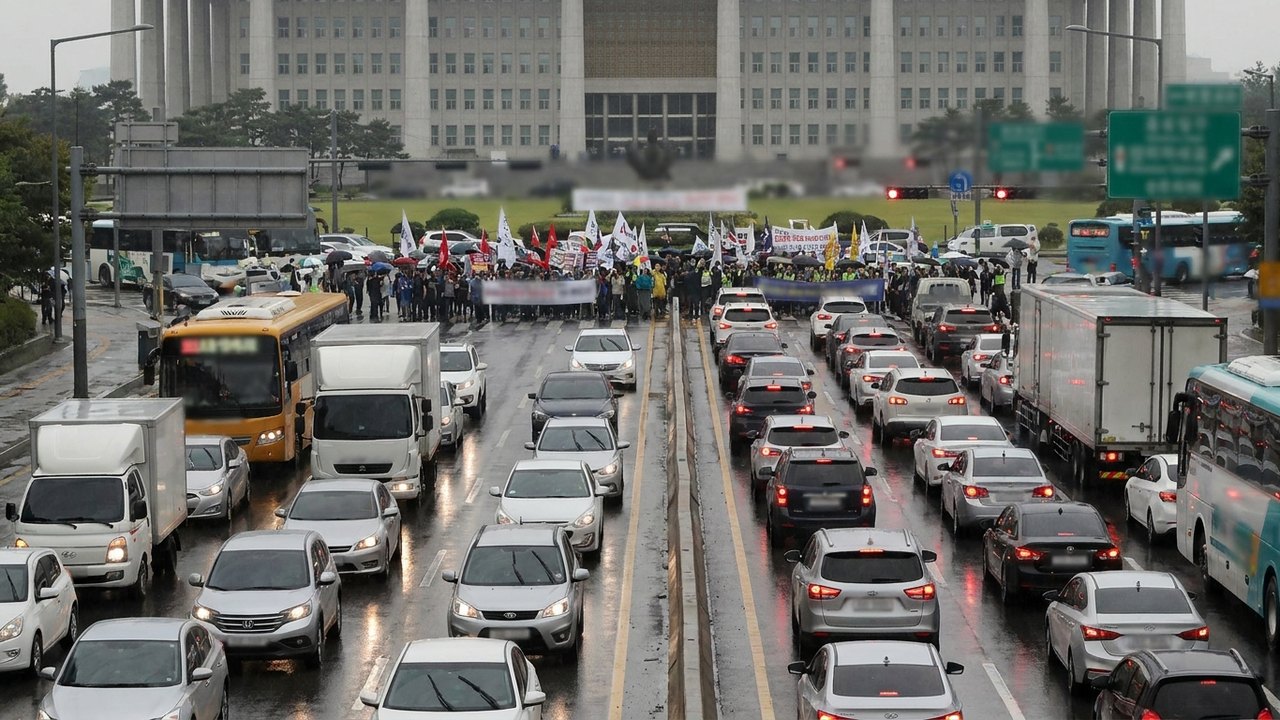 Protesto em frente à Fiocruz provoca retenção no trânsito na Avenida Brasil