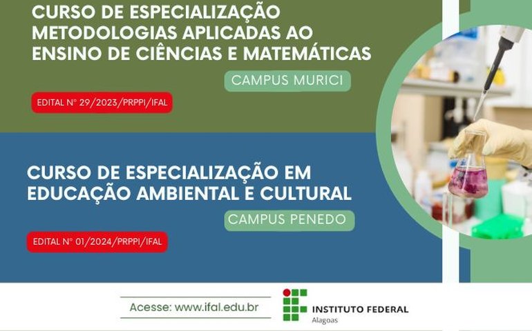 Ifal inicia 2024 com a oferta de duas especializações à distância para educadores