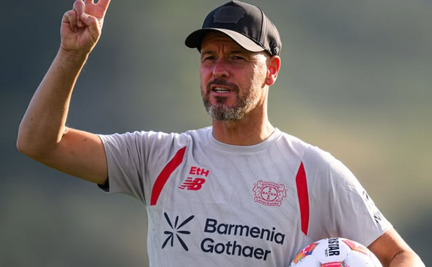 Ten Hag elogia futebol brasileiro em pré-temporada com Bayer no Rio e está ansioso pelo Fla-Flu