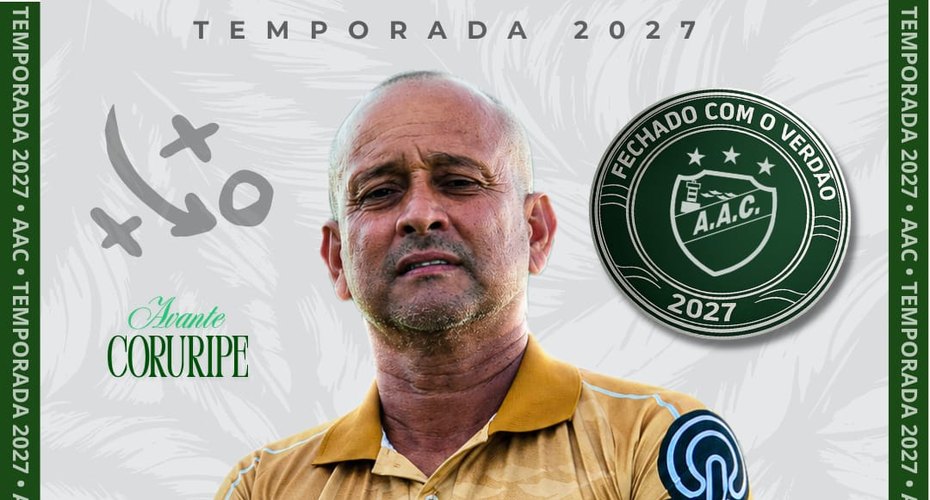 Presidente do Coruripe anuncia Jaelson Marcelino como técnico para a temporada 2027