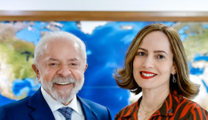 Lula e servidora do INSS. / Foto: Reprodução/Redes Sociais