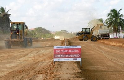 Obras dos Eixos Cepa e Quartel seguem avançando na capital