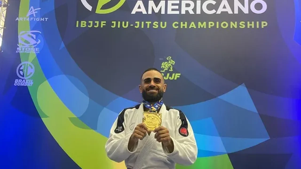 Atleta de Palmeira conquista ouro no Sul-americano de Jiu-jitsu em SP