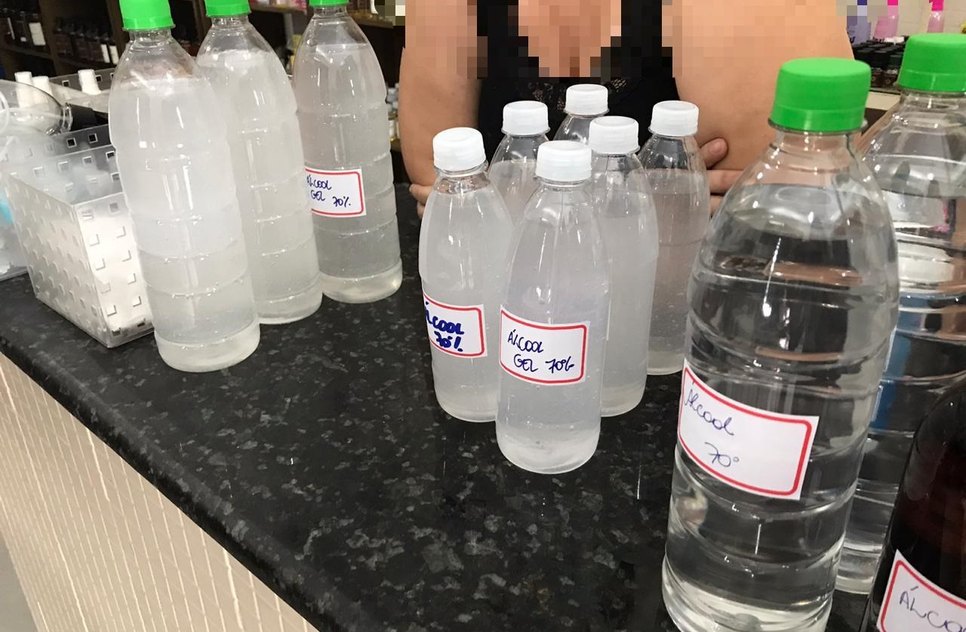 ALCOOL EM GEL FALSO / Foto: Ascom/Semdec