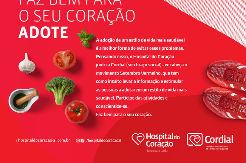 Setembro Vermelho: campanha que alerta para cuidados com o coração chega a Maceió
