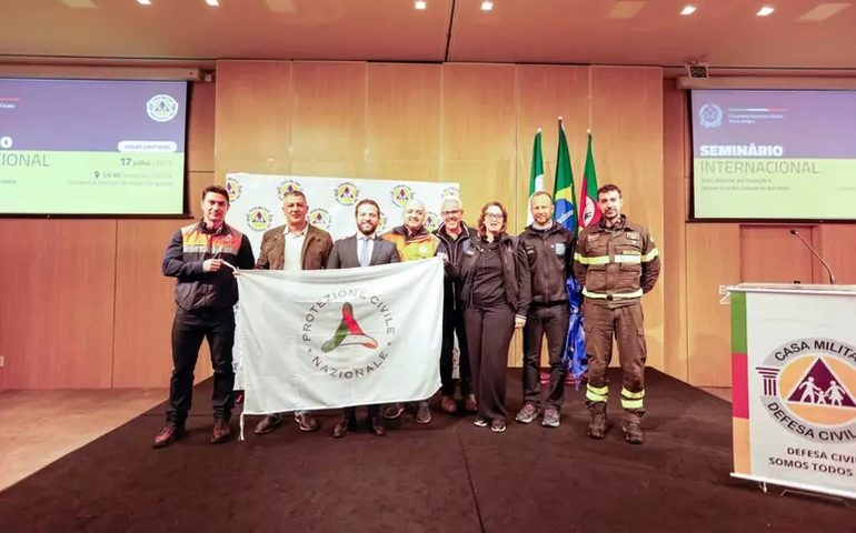 Defesa Civil da Itália conclui missão de intercâmbio no RS