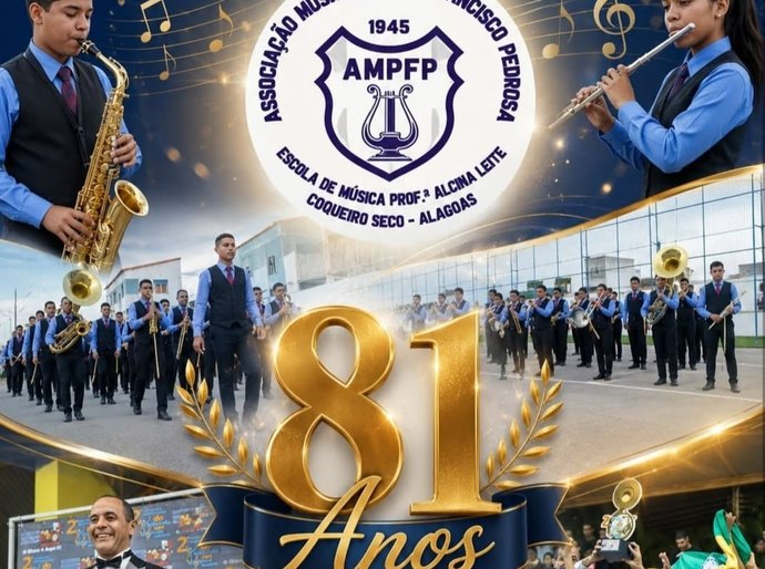 Filarmônica Professor Francisco Pedrosa celebra 81 anos de história, música e inovação em AL