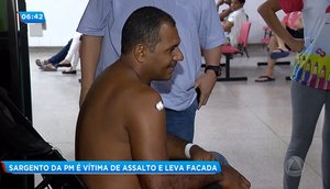 Sargento da PM é atingido por golpes de arma branca durante assalto