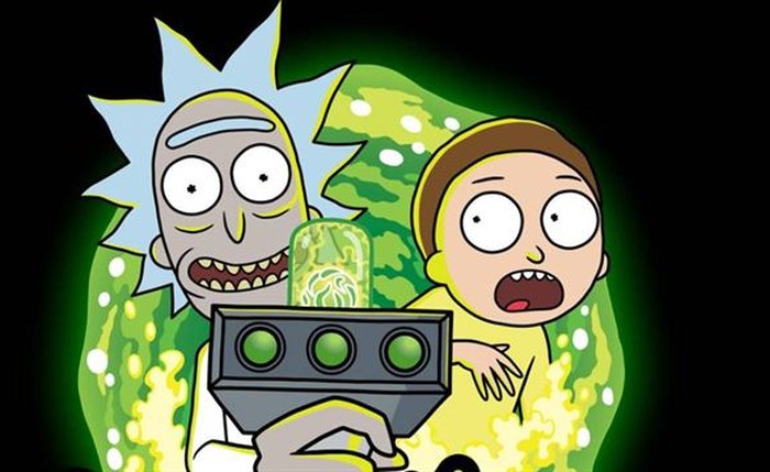 Rick and Morty conta a história do cientista Rick e seu neto, Morty