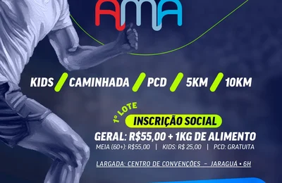 Inscrições abertas para a 1ª Corrida Quem Corre AMA