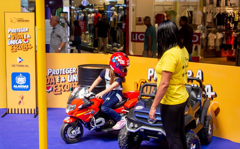 No Maio Amarelo, Detran leva arena de jogos para o Maceió Shopping
