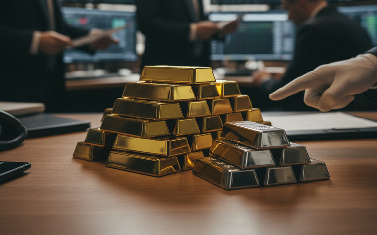 Ouro encerra sessão com alta de 6% e prata dispara 8% em meio a cenário de incerteza