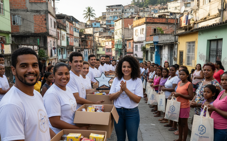 Ação social 'Por Um Natal Melhor' completa 20 anos com entrega de cestas básicas no Rio