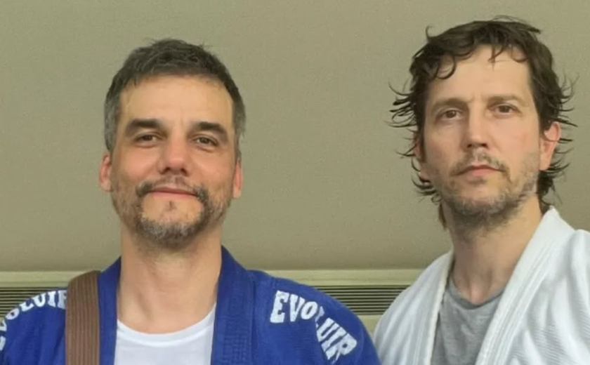 Wagner Moura e Vladimir Brichta treinam juntos no Rio