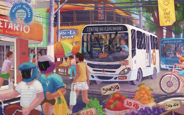 Projeto de ilustrador alagoano transforma Maceió em arte