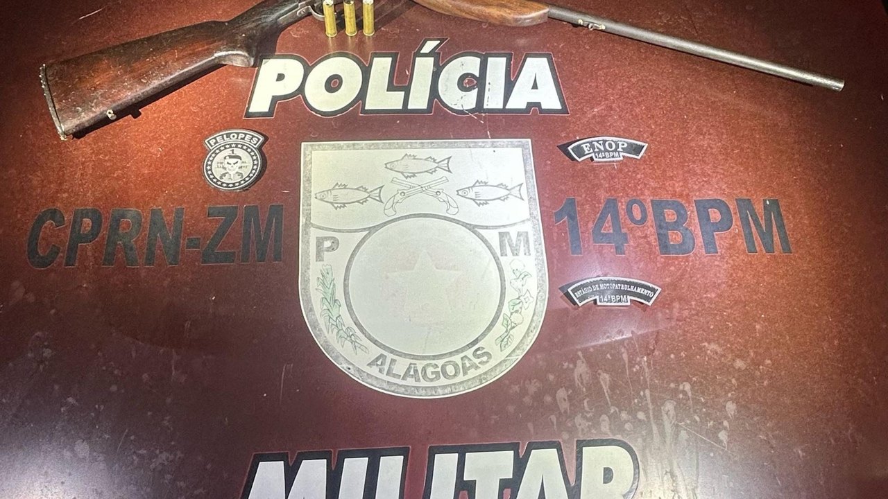 PM flagra homem armado no território indígena Wassu Cocal, em Joaquim Gomes