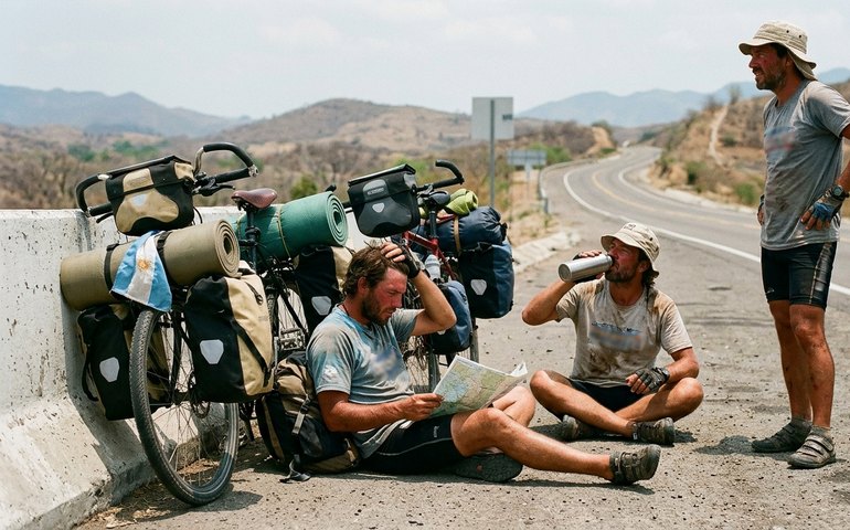 Torcedores argentinos viajam de bicicleta até os EUA para acompanhar a Copa do Mundo