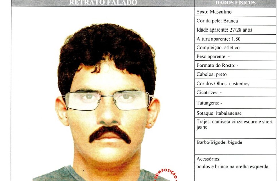 Retrato falado foi elaborado com técnica papiloscópica avançada / Foto: Reprodução: SSP/SE