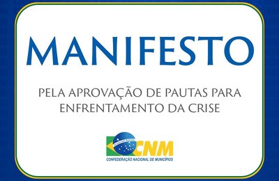 Manifesto pela aprovação de pautas para enfrentamento da crise