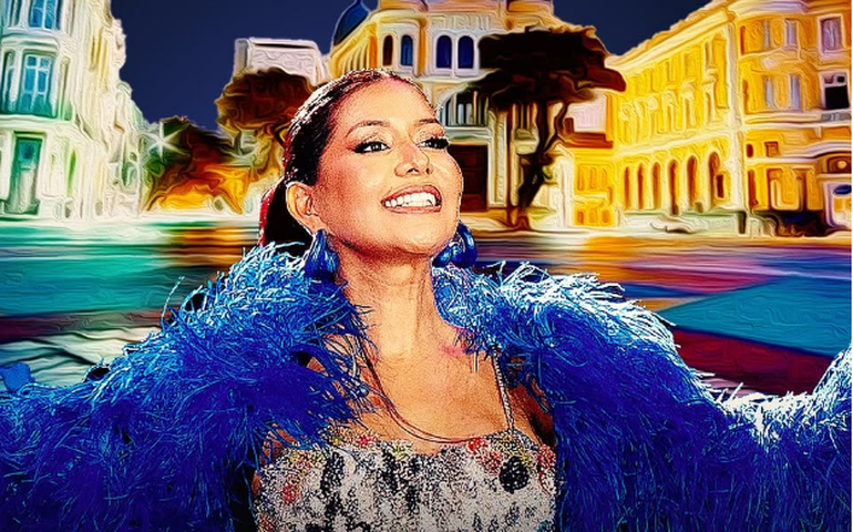 Priscila Senna grava DVD “TBT da Musa” no Marco Zero, em Recife