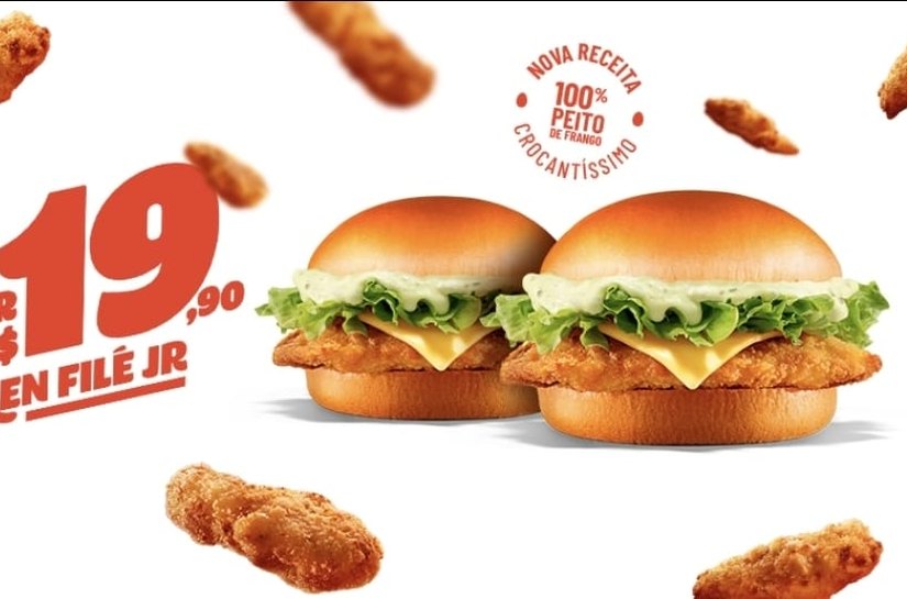 Bob’s aposta na força do frango e lança Dupla Chicken Filé Jr por R$ 19,90