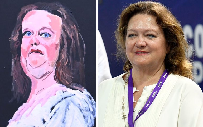 Mulher mais rica da Austrália exige que seu retrato pintado por artista indígena seja retirado de galeria