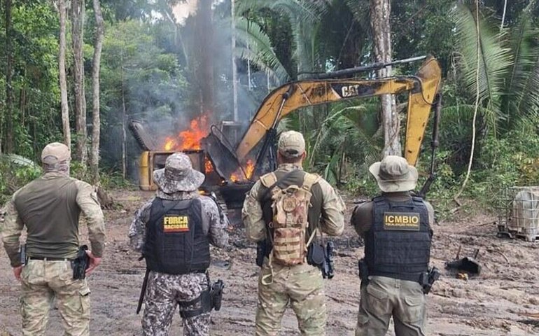 PF, ICMBio e Força Nacional combatem garimpo ilegal em 3 estados da Amazônia Legal