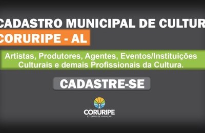 Secretaria de Cultura de Coruripe abre cadastro para artistas do município