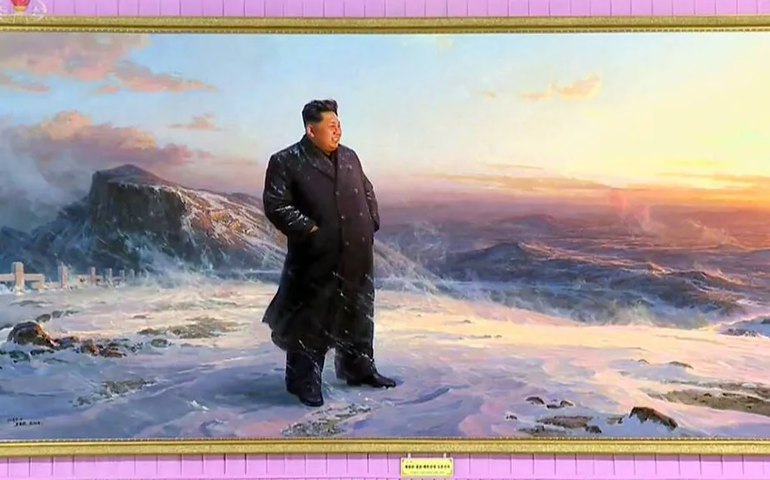 Ditador da Coreia do Norte aprova inédita divulgação de pinturas de si mesmo em exposição de arte